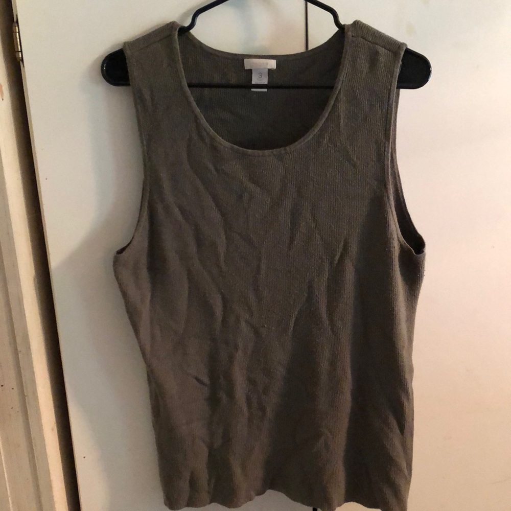 Chico’s dark green tank top